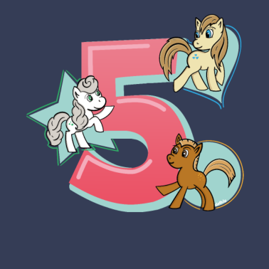 Motiv Geburtstag 5 Jahre Pferd, Pony T-Shirt Fünf