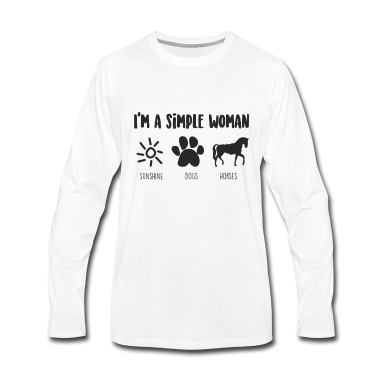 Pferde Langarmshirt - Pferde und Hunde