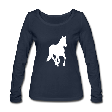 Pferde Langarmshirt - Pferd Pony Wildpferd