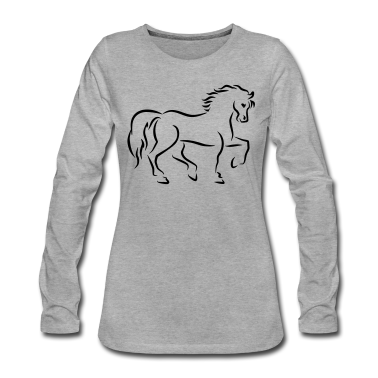 Pferde Langarmshirt - Pferd