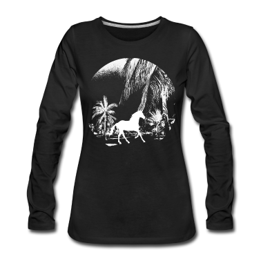 Pferde Langarmshirt - Pferd Pferde