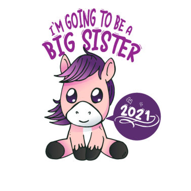 Motiv Grosse Schwester 2021 mit Pferd Pony