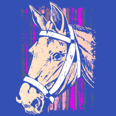 Motiv Reiten - Reiter - Reitschule - Pferdekopf Pink