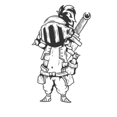 Motiv Ritter mit Rüstung und riesigem Schwert