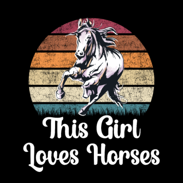 Motiv Mädchen Pferde Reiterin Shirt für Mädchen