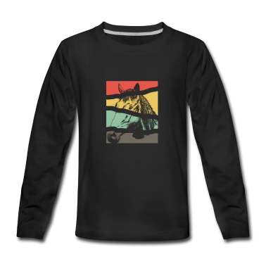Pferde Langarmshirt - Pferd