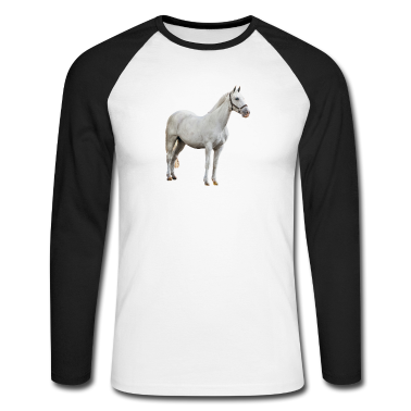Pferde Langarmshirt - Pferd - Schimmel