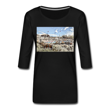 Pferde Langarmshirt - Camargue-Landschaft