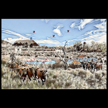 Motiv Camargue-Landschaft