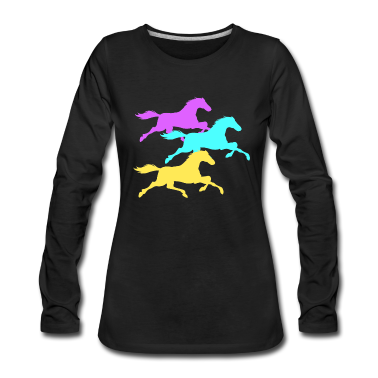 Pferde Langarmshirt - Pferd