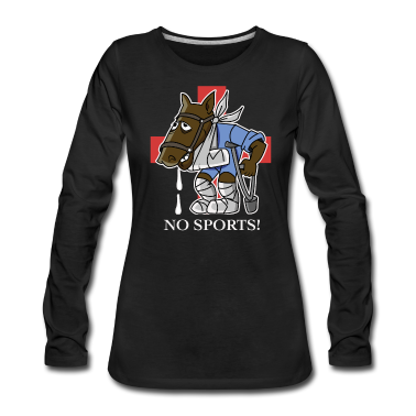 Pferde Langarmshirt - Sport ist Mord Pferd Spruch