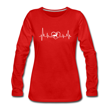 Pferde Langarmshirt - Heartbeat Pferd