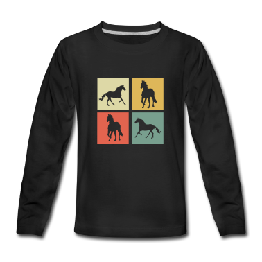 Pferde Langarmshirt - Pferd