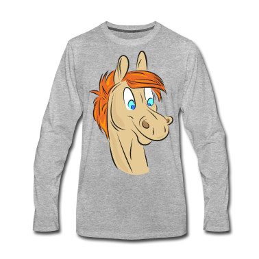 Pferde Langarmshirt - Pferd - Pferd mit blauen Augen