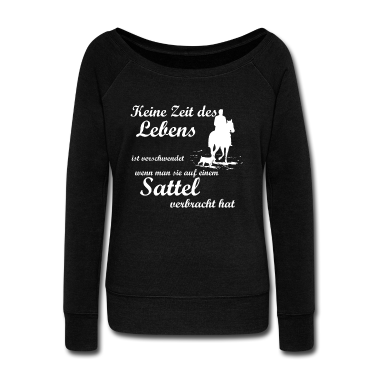 Pferde Langarmshirt - Sattel Pferd Zeit