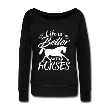 Pferde Langarmshirt - Das Leben Ist Besser Mit Pferden