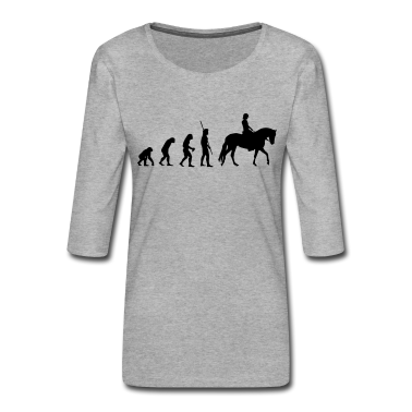 Pferde Langarmshirt - Evolution Pferd Frau