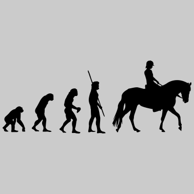 Motiv Evolution Pferd Frau