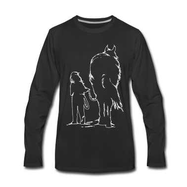 Pferde Langarmshirt - Girl with Horse Pferd