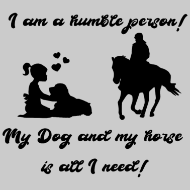 Motiv Pferd und Hund T-Shirt Reitbegleiter