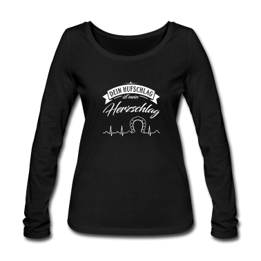 Pferde Langarmshirt - Dein Hufschlag ist mein Herzschlag!