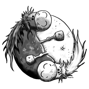 Motiv Yin und Yang Pferde - Pferd