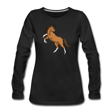 Pferde Langarmshirt - Pferd