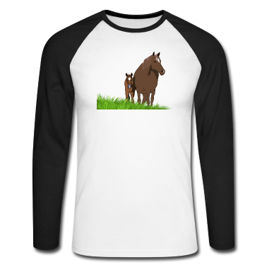 Pferde Langarmshirt - Pferd