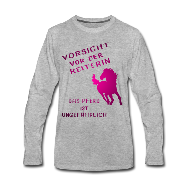 Pferde Langarmshirt - Pferde Reiten lustiger Spruch