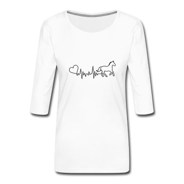 Pferde Langarmshirt - Pferde Herzschlag