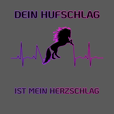 Motiv Dein Hufschlag Ist Mein Herzschlag schwarz