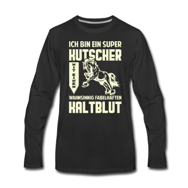 Pferde Langarmshirt - Kutscher Pferd Kaltblut Kutsche