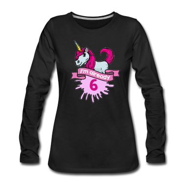 Pferde Langarmshirt - 6 Jahre alt Einhorn Geburtstag