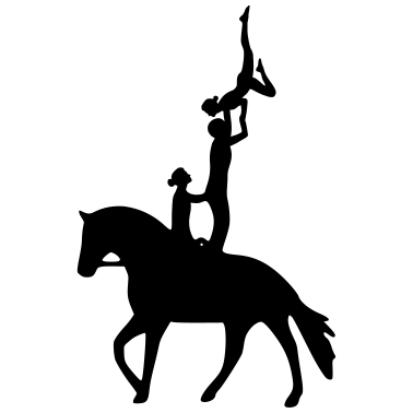 Motiv Voltigieren Dreierübung Kür