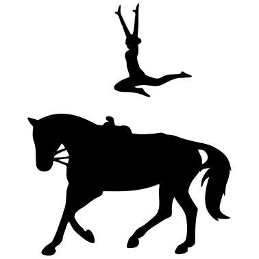 Motiv Voltigieren Sprung