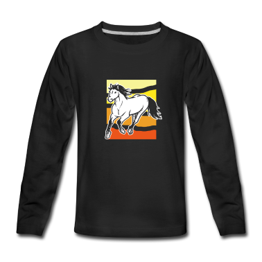 Pferde Langarmshirt - Pferd