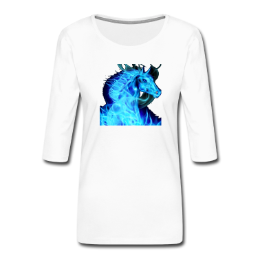 Pferde Langarmshirt - Das blaue ,magische Pferd