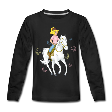 Pferde Langarmshirt - Bibi und Tina Bibi am Springreiten