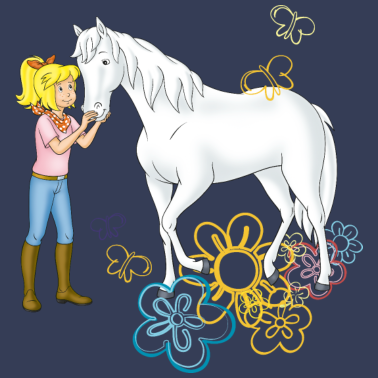 Motiv Bibi und Tina 'Sabrina mit Bibi im Blumenmeer'