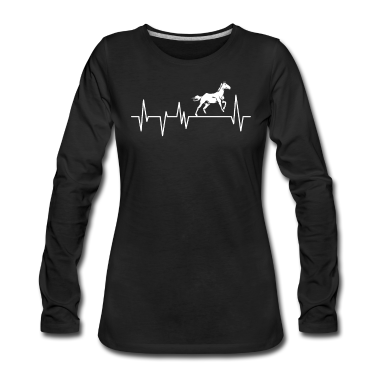 Pferde Langarmshirt - Pferde Reiten Reiterin Tiere