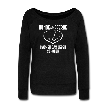 Pferde Langarmshirt - Hund Pferde Spruch Hundeliebhaber & Reiter