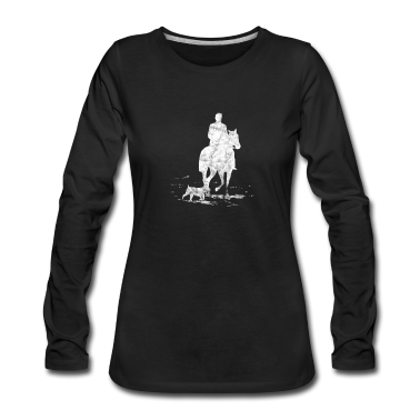 Pferde Langarmshirt - Hunde Pferd