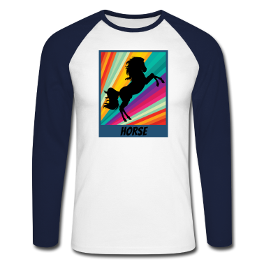 Pferde Langarmshirt - Pferd