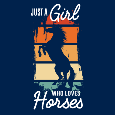 Motiv Pferde Shirt - Nur ein Mädchen das Pferde liebt