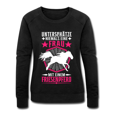 Pferde Pullover - Friesenpferd Reiterin Friese Pferd Frau