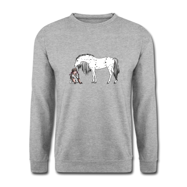 Pferde Pullover - Mädchen sitzt beim Pony Pferd