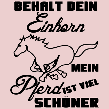 Motiv Pferd vs Einhorn Geschenk Tier lustig Spruch