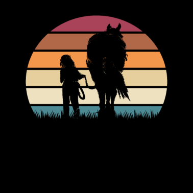 Motiv Pferd und Mädchen süßes Pferdeshirt