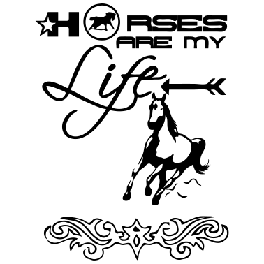 Motiv Horses are my Life Geschenk Pferd Reiter Spruch