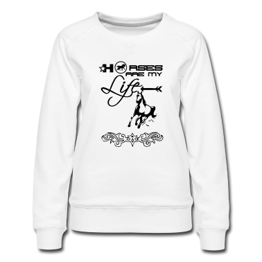 Pferde Pullover - Horses are my Life Geschenk Pferd Reiter Spruch